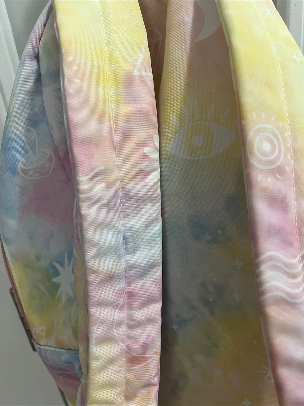 Pura Vida Pastel Tie-Dye Backpack with Numerous Accents